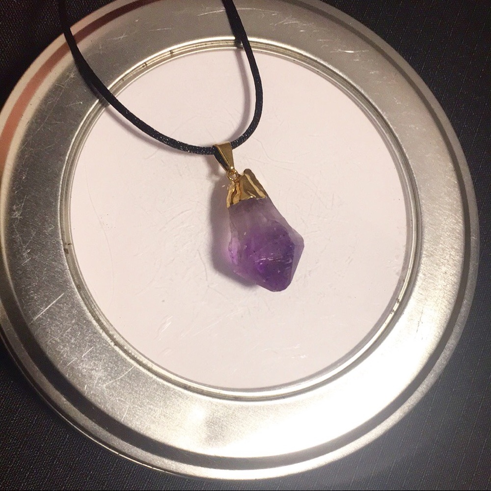 💫GENUINE AMETHYST Adjustable Cord Necklace💫